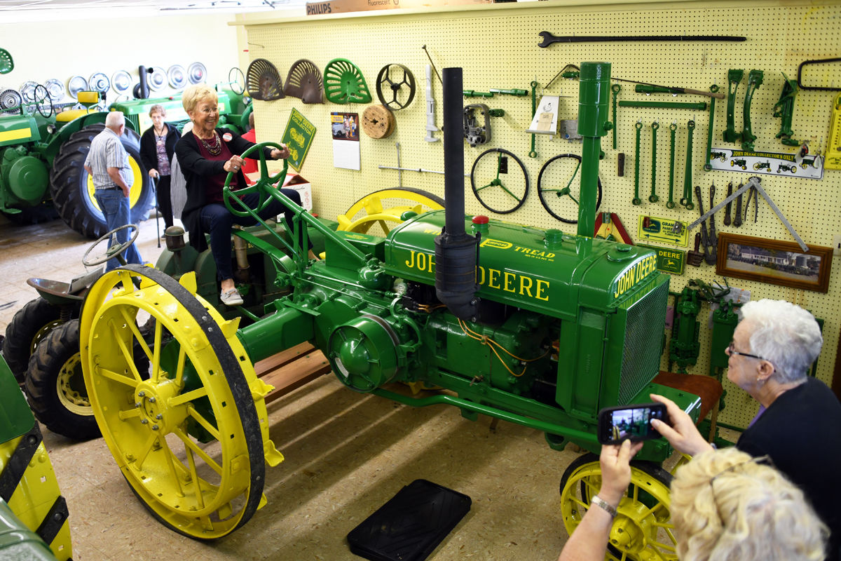 020 Berdeen Siebke on a 1931 John Deere GP at the Furstenau Museum in Neligh.JPG
